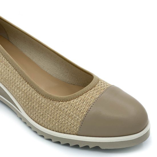 Туфли Donna Soft бежевые комбинация кожи и текстиля - фото 6, DS0767 DS BEIGE