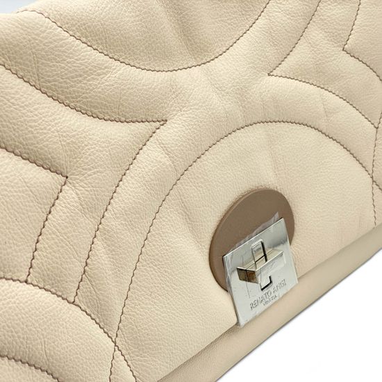 Сумка Renato Angi бежевая кожаная - фото 4, 