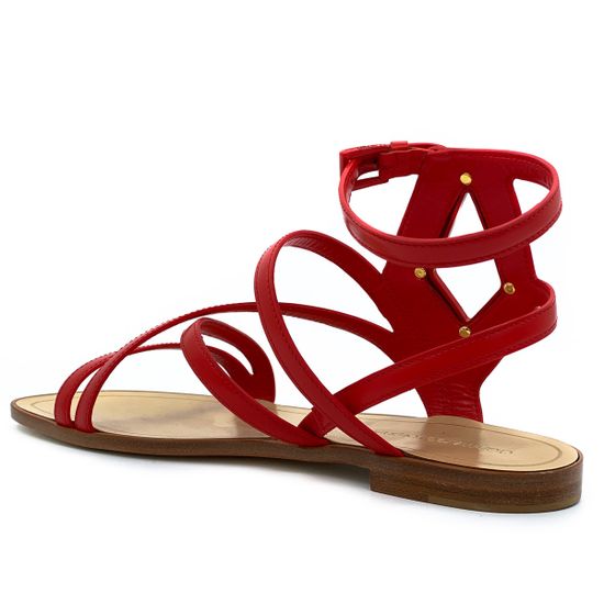 Босоножки Gianmarco Lorenzi красные кожаные - фото 3, P4D8U0047 GML ROSSO