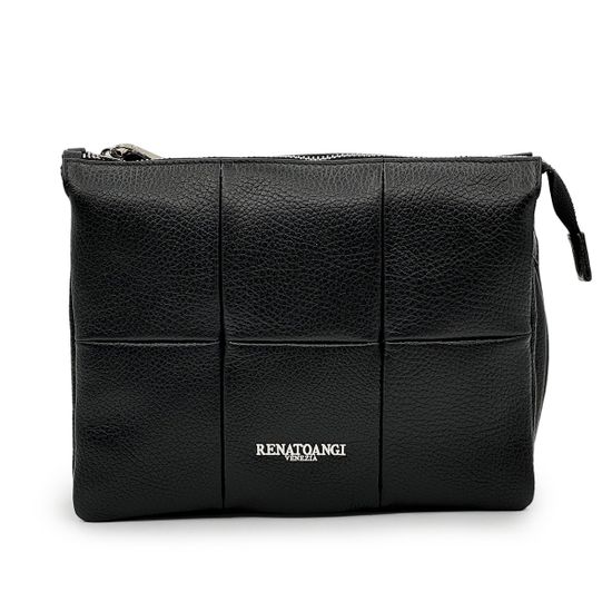 Сумка кросс-боди Renato Angi черная кожаная - фото 1,