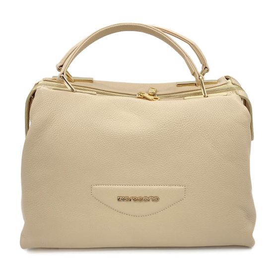 Сумка Di Gregorio бежевая кожаная - фото 1, 