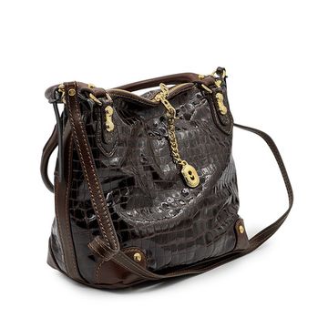 Сумка Marino Orlandi коричневая лакированная - фото 2, 4913 MO MORO