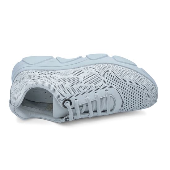 Кроссовки Lab Milano белые кожаные перфорированные - фото 5, 