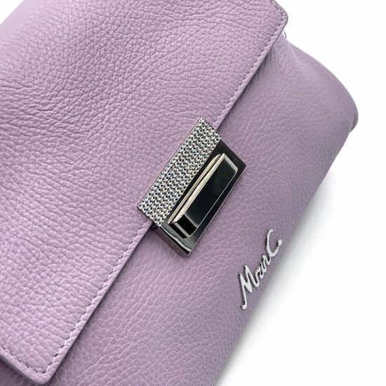 Сумочка Marina Creazioni лилового цвета кожаная - фото 4, B6227 MC LILLA