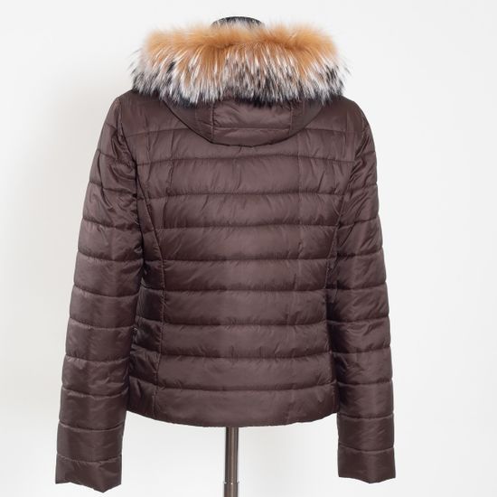 Куртка Galotti двойная драп бежево-коричневая - фото 8, 