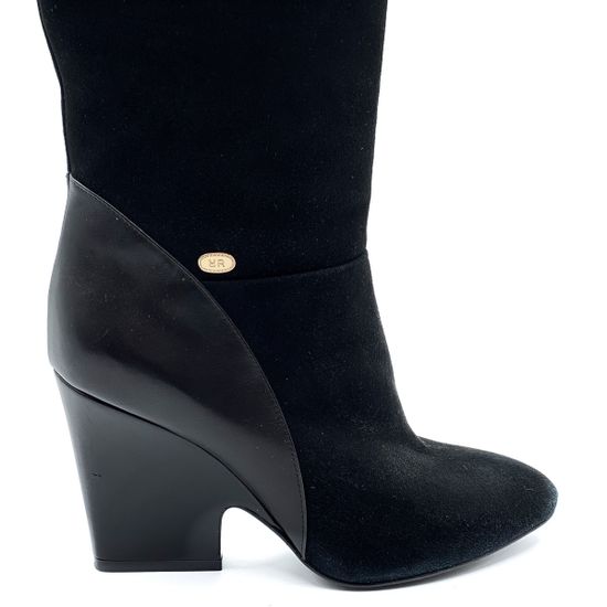 Сапоги Renzi черные замшевые демисезонные - фото 4, 512902 RZ