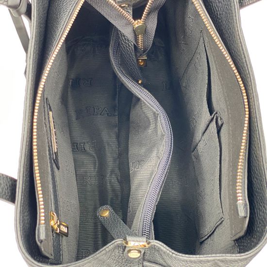 Сумка Ripani черная кожаная - фото 6, 