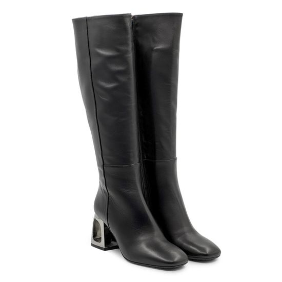 Сапоги Tiffi черные кожаные демисезонные - фото 6, Q506/M TI NERO