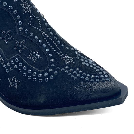 Ботинки казаки MIMMU черные замшевые демисезонные - фото 6, M702M14 MIM NERO