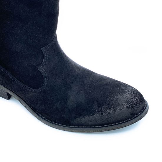 Полусапоги Mimmu черные замшевые демисезонные - фото 5, F431K4 MIM NERO