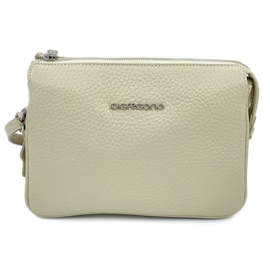 Клатч Di Gregorio бежевый кожаный - фото 1, 