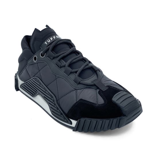 Кроссовки Tuffoni черные кожа/замша - фото 2, 