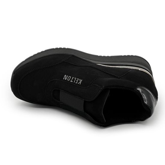 Полуботинки KELTON черные замша/лак на байке - фото 5, 