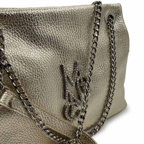 Сумка Marina Creazioni золотая кожаная - фото 4,