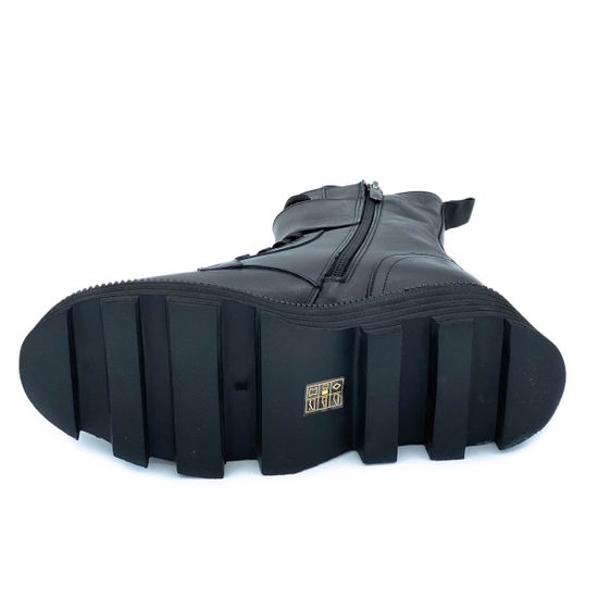 Ботинки Tuffoni черные кожаные Байка - фото 4, 