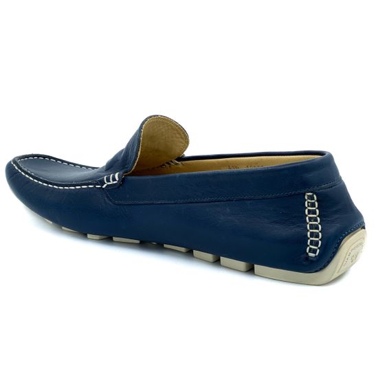 Мокасины Giampieronicola синие кожаные - фото 3, 