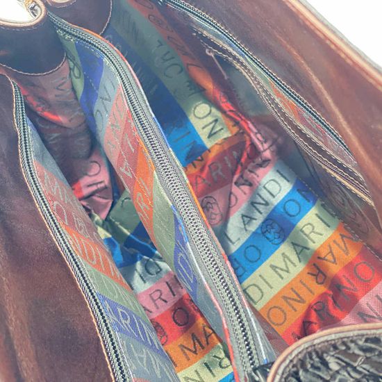 Сумка Marino Orlandi коричневая кожаная - фото 5, 