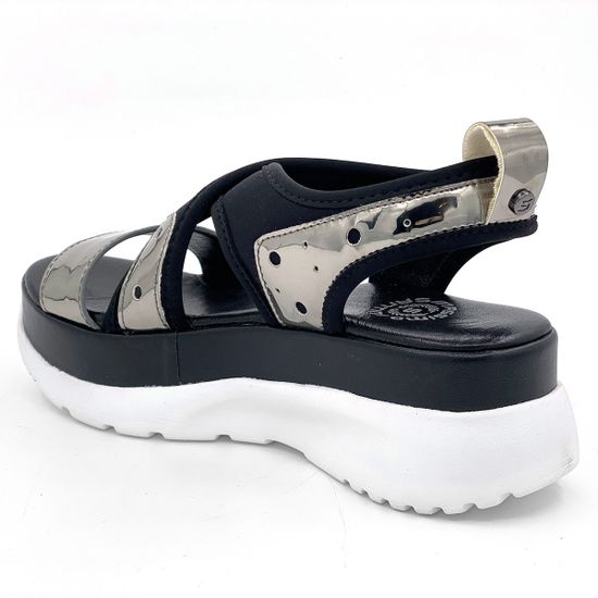 Сандалии Santini серебряно-черные - фото 3, 