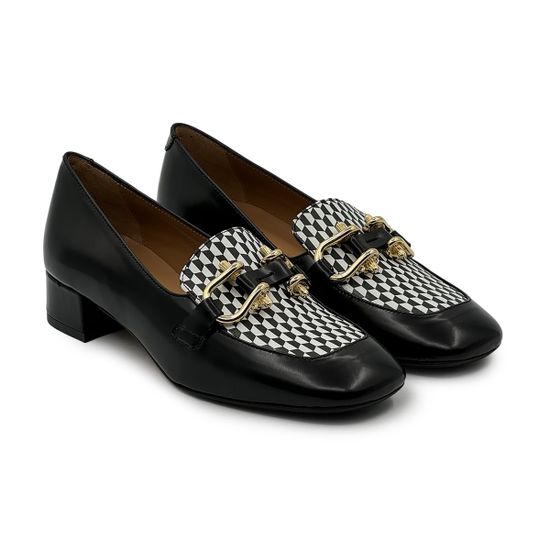 Лоферы Tiffi черно-белые кожаные демисезонные - фото 7, TF63/30 TI NERO