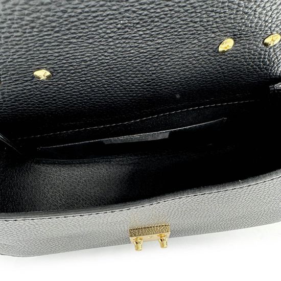 Сумка Di Gregorio черная кожаная - фото 5, 8907 DG NERO