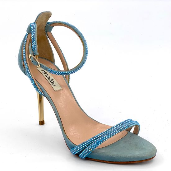 Босоножки Nina Lilou замшевые голубые - фото 2, 251057F8 NL BLU