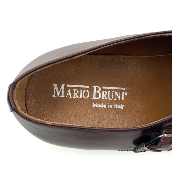 Лоферы Монки Mario Bruni кожаные коричневые - фото 8, 60687MB