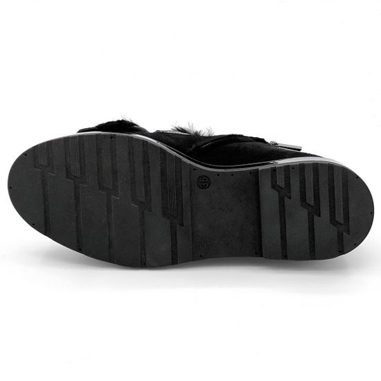 Ботинки Loretta Pettinari черные замшевые МЕХ - фото 4, 5603M-8034 LP