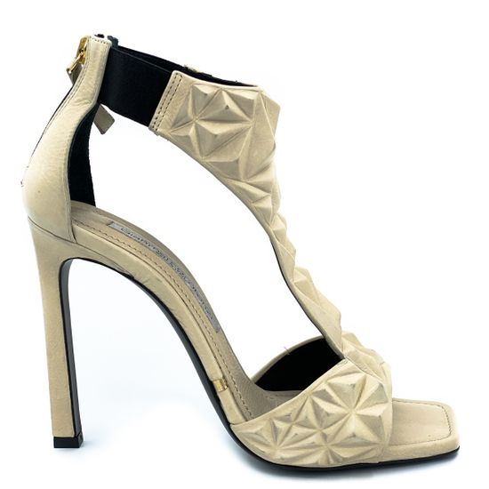 Босоножки Gianmarco Lorenzi бежевые кожаные - фото 1, P4D8U3235 GML