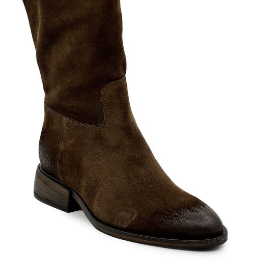 Сапоги MIMMU коричневые замшевые демисезонные - фото 3, M256M1 MIM MORO