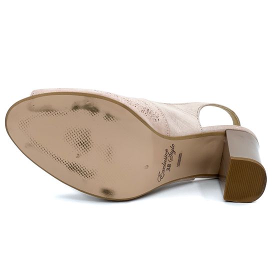 Босоножки Cover пудровые - фото 4, 