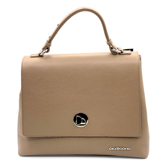 Сумка Di Gregorio бежевая кожаная - фото 1, 