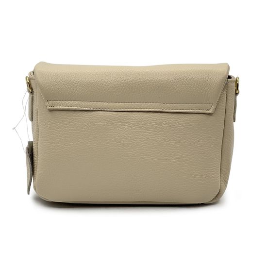 Сумка кросс-боди Di Gregorio бежевая кожаная - фото 3, 8940 DG LATTE