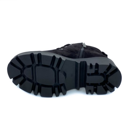 Ботинки Cover черные замшевые МЕХ - фото 4, 895-2-34 COV