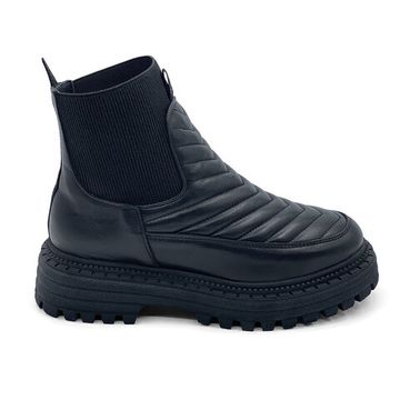 Ботинки Lab Milano черные кожаные на байке - фото 1, 398-020 LAB