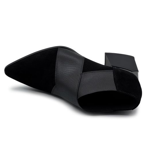 Ботильоны Francesco Valeri черные замша/текстиль демисезонные - фото 5, U16 FV