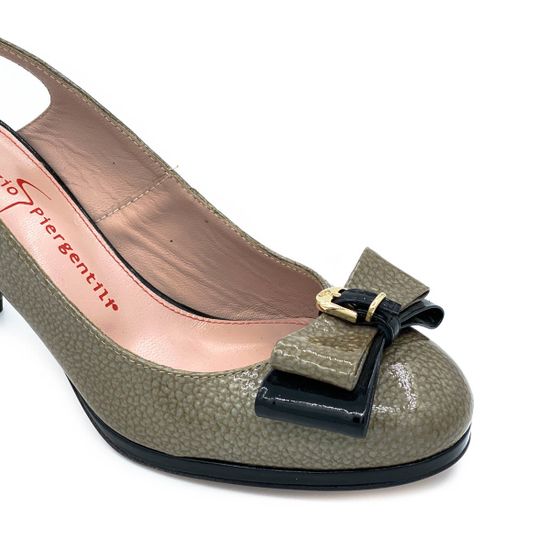 Босоножки Giorgio Piergentili черно-серые лаковые - фото 5, 9500 GP