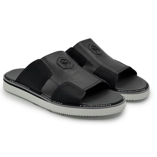 Шлепанцы GIAMPIERONICOLA черные кожаные - фото 7, A5709A GPN
