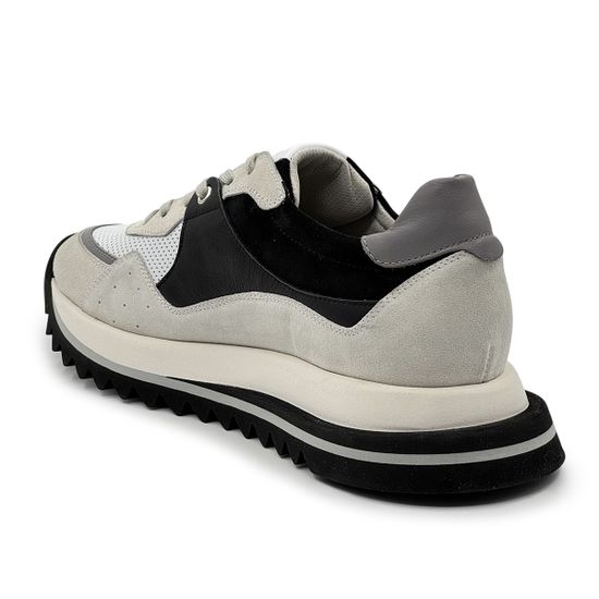 Кроссовки GIANFRANCO BUTTERI черные/серые кожаные/замшевые - фото 3, 48524 BUT