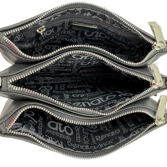 Клатч Renato Angi черный кожаный плетенный - фото 6, 3403417 RA NERO