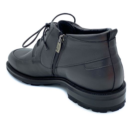 Ботинки Mario Bruni черные кожаные МЕХ - фото 3, 13876 MB NERO