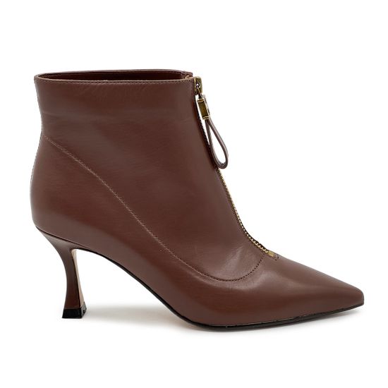 Ботильоны TUFFONI коричневые кожаные демисезонные - фото 1, 1422009LL TUF MORO