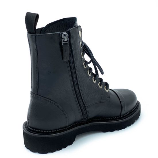 Ботинки Mimmu черные кожаные демисезонные - фото 3, 