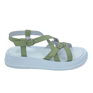 Босоножки CV COVER оливкового цвета кожаные - фото 1, 1621-5 COV