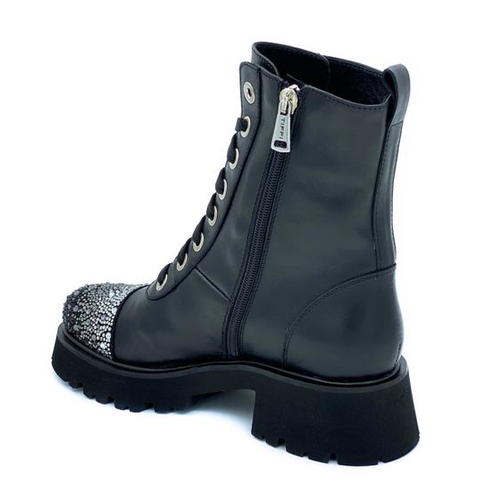 Ботинки Tiffi черные кожаные демисезонные - фото 3, A383 TI