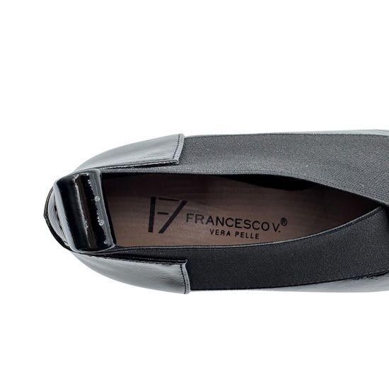 Ботильоны Francesco Valeri черные лак/текстиль демисезонные - фото 7, U17 FV LAK