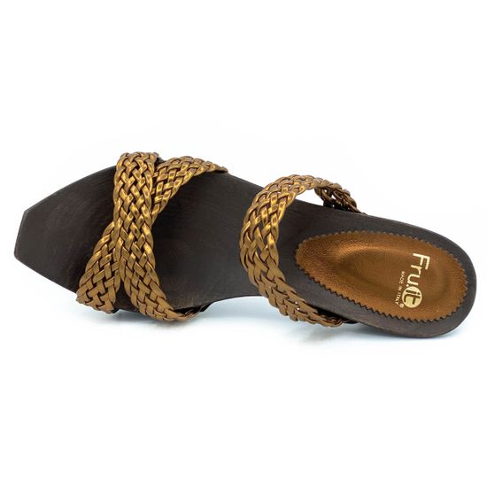 Сабо Fru.it бронзовые кожаные - фото 4, 8132 FR