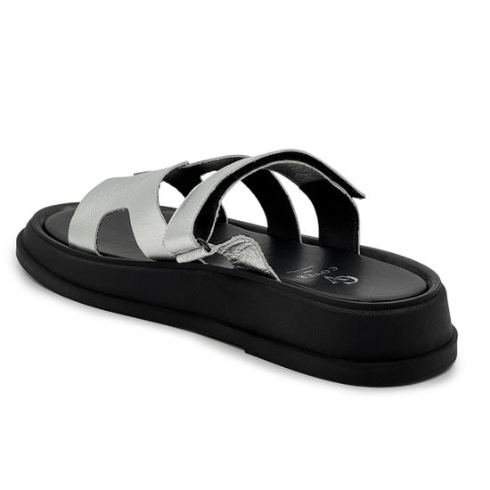 Сабо CV Cover серебристые кожаные - фото 3, 1623-10 COV ARGENTO