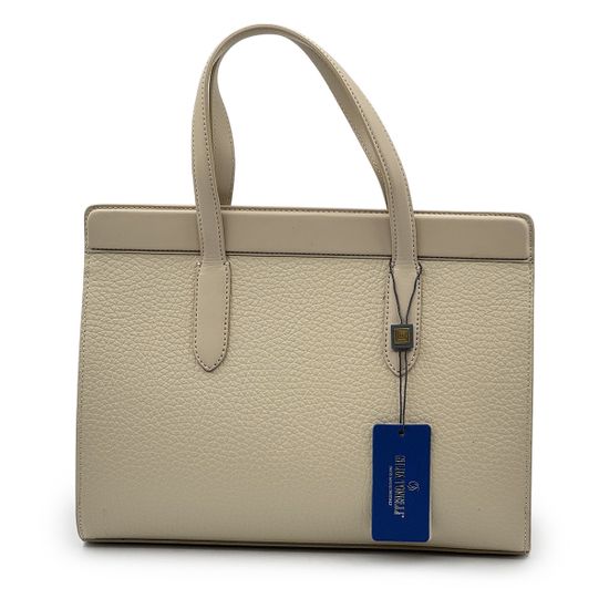 Саквояж Gilda Tonelli бежевый кожаный - фото 3, 1081 TON BEIGE