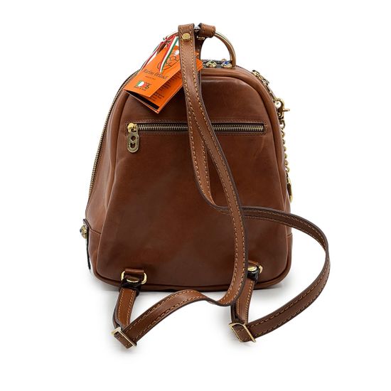 Рюкзак Marino Orlandi коричневый кожаный - фото 3, 4827 MO MORO
