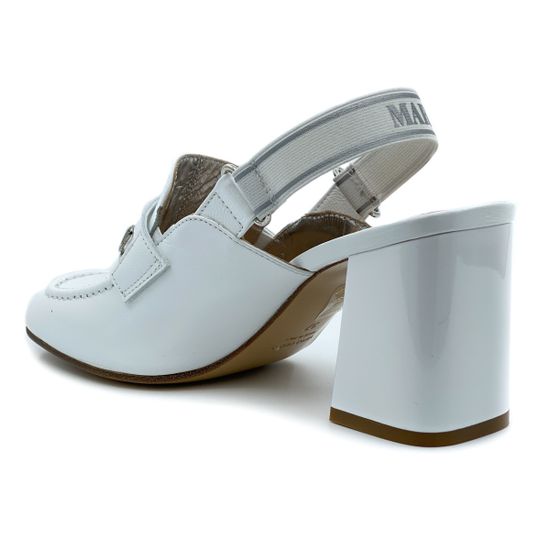 Туфли Mara белые с открытой пяткой - фото 3, 